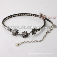 Art und Weisefrauen Taille gepflastert mit Rhinestones in PU mit Kette Quaste bestes Entwurf von YIWU DISHA